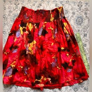 New York & Company floral pleated skirt